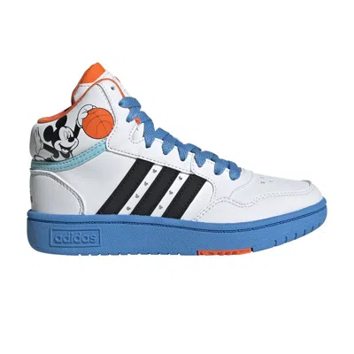 Pre-owned Adidas Originals Adidas Disney X Hoops 3.0 Mid J 'mickey Mouse' | White | Kid's Size 3.5