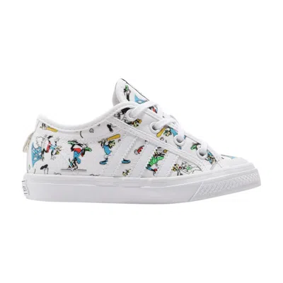 Pre-owned Adidas Originals Adidas Disney X Nizza Sport J 'goofy' | White | Kid's Size 11.5