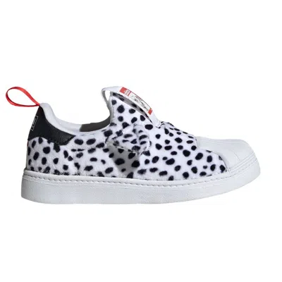 Pre-owned Adidas Originals Adidas Disney X Superstar 360 J '101 Dalmatians - Dog Ears' | White | Kid's Size 12.5