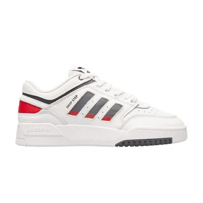 Pre-owned Adidas Originals Adidas Drop Step Low 'white Grey Scarlet' | Men's Size 10.5