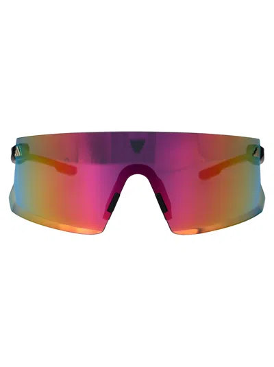 Adidas Originals Adidas Dunamis Sunglasses In 02z Nero Opaco/viola Grad E/o Specchiato