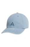Adidas Originals Adidas Embroidered Denim Baseball Cap In Blue
