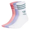 Adidas Originals Adidas Enjoy Summer Mid Cut Crew Socks 3 Pairs 'multi Color'