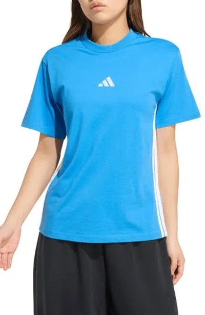 Adidas Originals Adidas Essential 3-stripes T-shirt In Blue