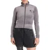 Adidas Originals Adidas Essential Velour Fitted Track Jacket In Gray