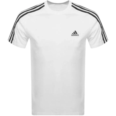 Adidas Originals Adidas Essentials 3 Stripe T Shirt White