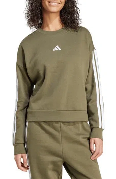 Adidas Originals Adidas Essentials 3-stripes Fleece Sweatshirt In Multi