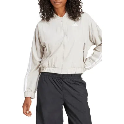 Adidas Originals Adidas Essentials 3-stripes Lifestyle Bomber Jacket In White