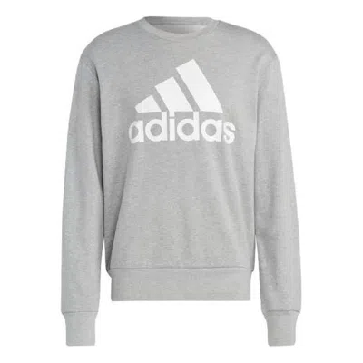 Adidas Originals Adidas Essentials French Terry Big Logo Sweatshirt 'medium Grey Heather' In Gray