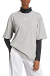 Adidas Originals Adidas Essentials Lifestyle Trefoil Logo Cotton T-shirt In Gray