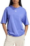 Adidas Originals Adidas Essentials Lifestyle Trefoil Logo Cotton T-shirt In Semi Cobalt Blue