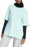 Adidas Originals Adidas Essentials Lifestyle Trefoil Logo Cotton T-shirt In Semi Flash Aqua