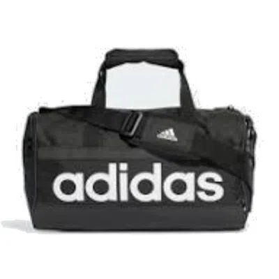 Adidas Originals Adidas Essentials Linear Duffel Bag 'black White' In Multi