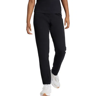Adidas Originals Adidas Essentials Linear French Terry Pants In Black/ White