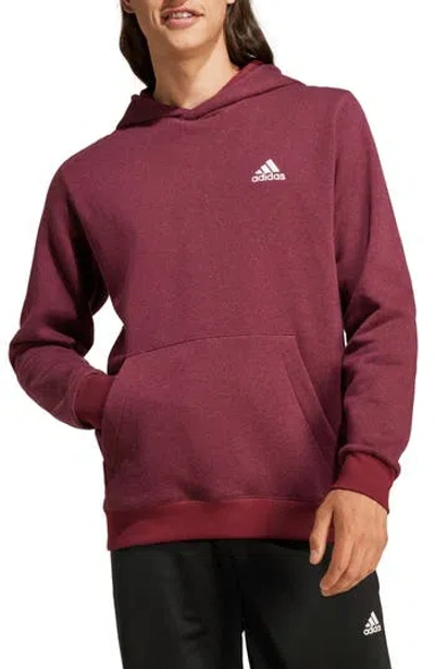 Adidas Originals Adidas Essentials Mélange Hoodie In Shadow Red Melange