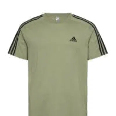 Adidas Originals Adidas Essentials Single Jersey 3-stripes T-shirt Asia Sizing 'green'