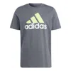 Adidas Originals Adidas Essentials Single Jersey Big Logo T-shirt 'grey' In Gray