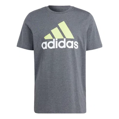 Adidas Originals Adidas Essentials Single Jersey Big Logo T-shirt 'grey' In Gray