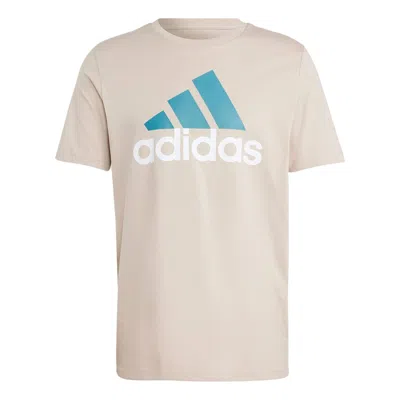 Adidas Originals Adidas Essentials Single Jersey Big Logo T-shirt 'wonder Beige' In Pink