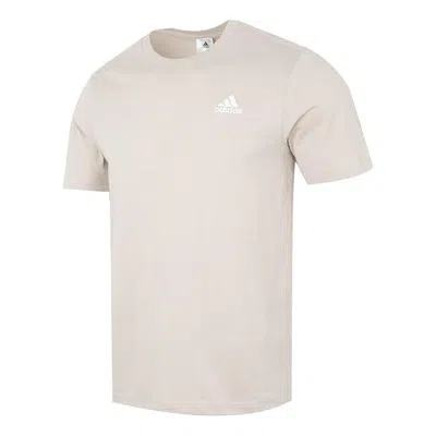 Adidas Originals Adidas Essentials Single Jersey Embroidered Small Logo T-shirt 'wonder Taupe' In Neutral