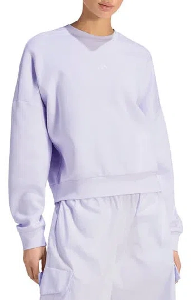 Adidas Originals Adidas Essentials Small Logo Feel Sweatshirt In Purple