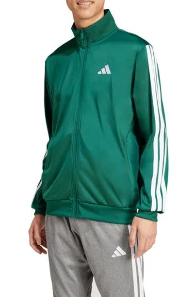 Adidas Originals Adidas Essentials Warm-up 3-stripes Track Jacket In Green