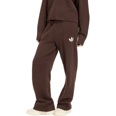Adidas Originals Adidas Essentials Wide Leg Knit Pants In Burgundy