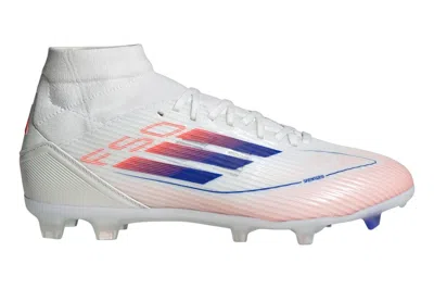 Pre-owned Adidas Originals Adidas F50 League Mid-cut Firm/multi-ground Cloud White Lucid Blue Solar Red (women's) In Cloud White/lucid Blue/solar Red