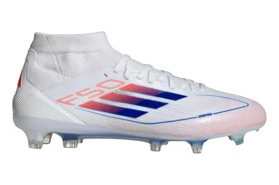 Pre-owned Adidas Originals Adidas F50 Pro Mid-cut Fg Cloud White Lucid Blue Solar Red (women's) In Cloud White/lucid Blue/solar Red