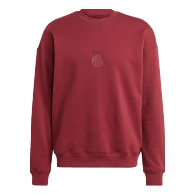 Adidas Originals Adidas Fc Bayern Lifestyler Sweatshirt 'burgundy' In Red
