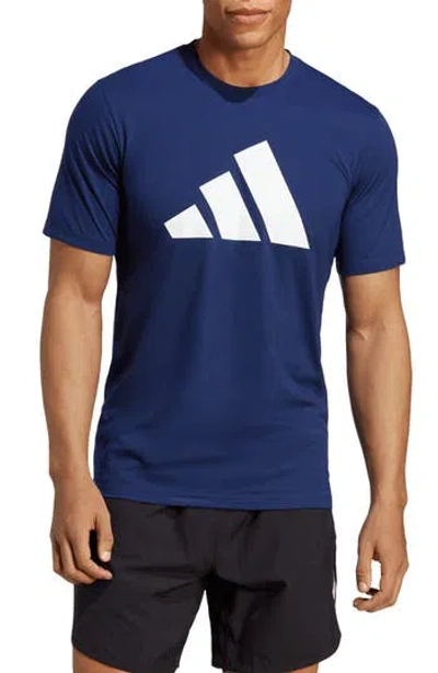 Adidas Originals Adidas Feelready Aeroready Training T-shirt In Dark Blue/white