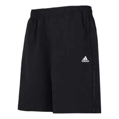 Adidas Originals Adidas Fi Lib Wvsh Solid Color Micro Mark Logo Athleisure Casual Sports Woven Shorts Black