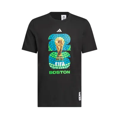 Pre-owned Adidas Originals Adidas Fifa World Cup 26 Host City Boston Graphic T-shirt 'black' | Men's Size S