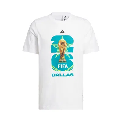 Pre-owned Adidas Originals Adidas Fifa World Cup 26 Host City Dallas Graphic T-shirt 'white' | Men's Size S