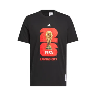 Pre-owned Adidas Originals Adidas Fifa World Cup 26 Host City Kansas City Graphic T-shirt 'black' | Men's Size Xxxl