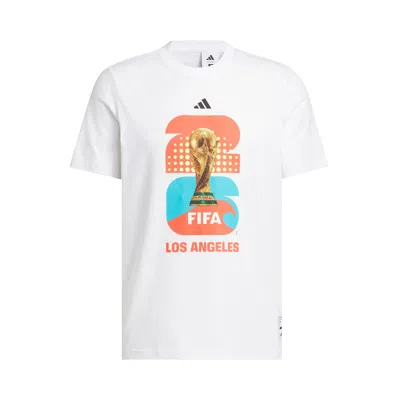Pre-owned Adidas Originals Adidas Fifa World Cup 26 Host City Los Angeles Graphic T-shirt 'white' | Men's Size Xl