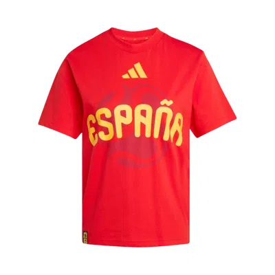 Pre-owned Adidas Originals Adidas Fifa World Cup 26 Spain T-shirt 'vivid Red' | Women's Size M