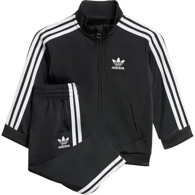 Adidas Originals Babies' Adidas Firebird Recycled Polyester Track Jacket & Pants Set In Black