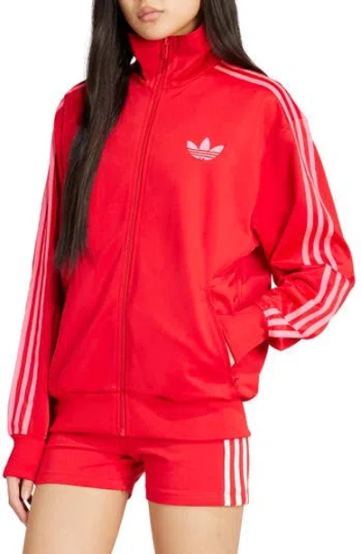 Adidas Originals Adidas Firebird Recycled Polyester Track Jacket In Red