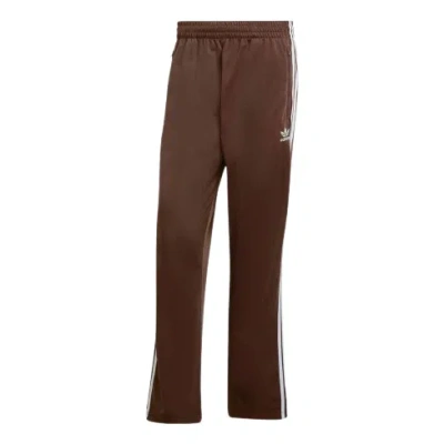 Adidas Originals Side-striped Track Pants In Brown