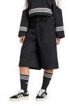 Adidas Originals Adidas Firebird Utility Denim Shorts In Black