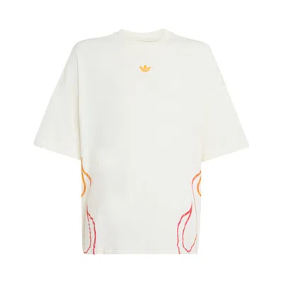 Pre-owned Adidas Originals Adidas Flames Tee 'off White' | Kid's Size S