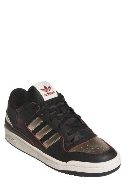 Adidas Originals Adidas Forum Low Basketball Sneaker In Black/metallic/off White