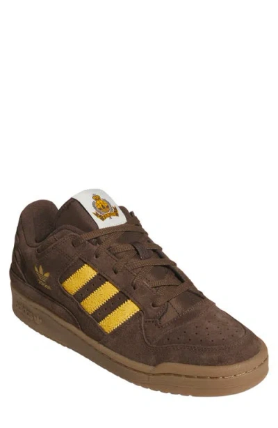 Adidas Originals Adidas Forum Low Basketball Sneaker In Brown/preloved Yellow/gum M2