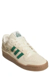Adidas Originals Adidas Forum Low Basketball Sneaker In Warm Vanilla/dark Green/ivory