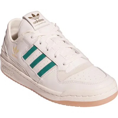 Adidas Originals Adidas Forum Low Cl Basketball Sneaker In Cloud White/green/sandy Pink