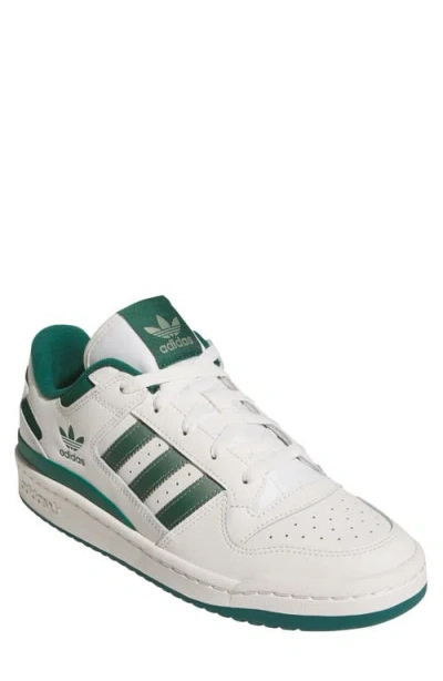 Adidas Originals Adidas Forum Low Cl Sneaker In White/green/silver Green