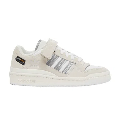 Pre-owned Adidas Originals Adidas Forum Low J 'off White Silver Metallic' | Cream | Kid's Size 4.5