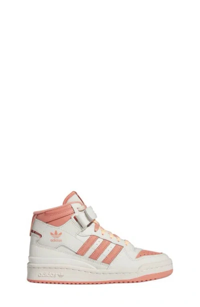 Adidas Originals Adidas Forum Mid Sneaker In Off White/wonder Clay/orange