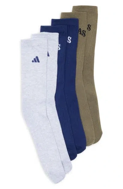 Adidas Originals Adidas Foundation 3-pack Sport Crew Socks In Multi